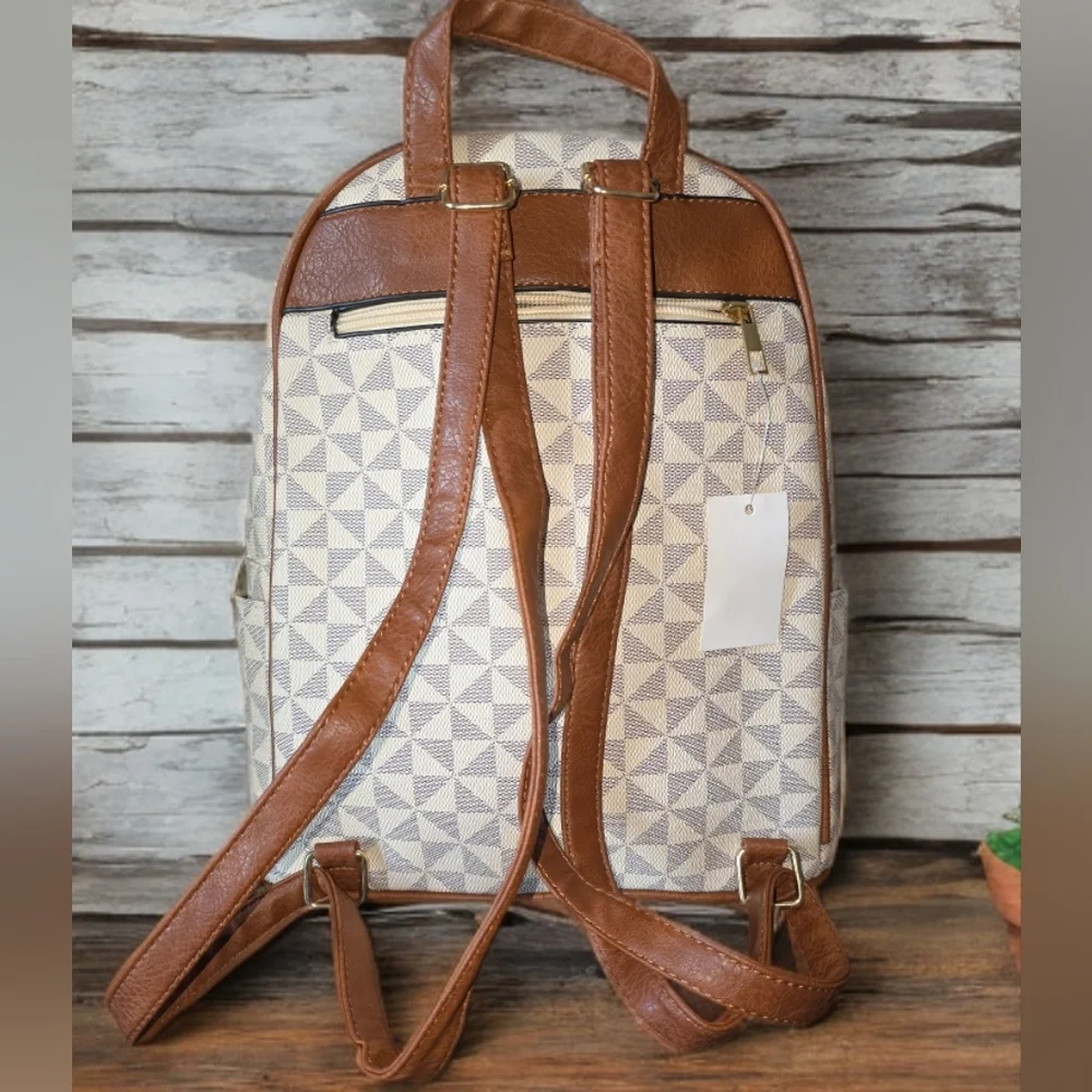Geometric Patterned Backpack - Picture 3 of 11
